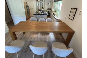 Eikenhouten eettafel 240x100cm