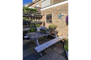 picknick tafel van Douglas hout, licht beschadigd