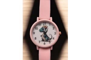 Horloge voor Kinderen - Draak - Kast 34 mm - Roze