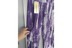 Fashion 2 delig huispak violet paars wit S/M