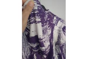 Fashion 2 delig huispak violet paars wit S/M