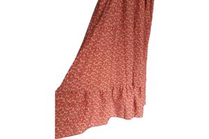 Lange zomer jurk oranje L