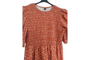 Lange zomer jurk oranje L