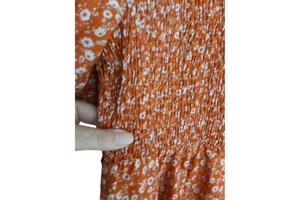 Lange zomer jurk oranje L