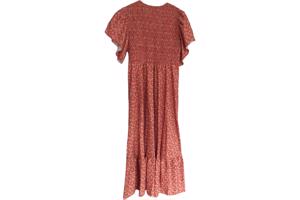 Lange zomer jurk oranje L