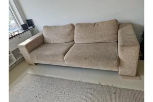 Bank 240 cm beige zand creme kleur