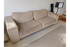 Bank 240 cm beige zand creme kleur