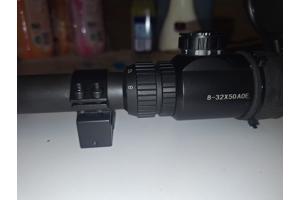 N 2 optics scope 8-32 x 50 AO en verlicht mildots kruis.