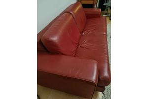 Gratis rode leren bank