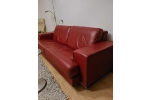 Gratis rode leren bank