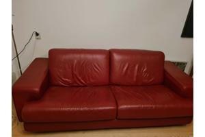 Gratis rode leren bank