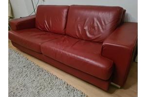 Gratis rode leren bank