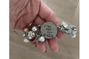 Otazu halsketting met kristalle en parels