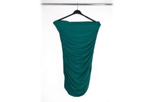Stretchy offshoulder jurk groen S/M