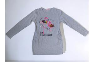 Seagull lang shirt flamingo's forever grijs 170-176