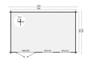Blokhut - Tuinhuis Sophie | 40 mm | onbehandeld