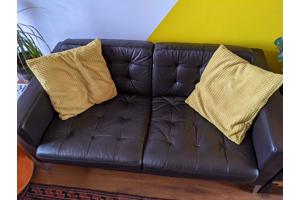 Landskrona bank en fauteuil ikea donker bruin