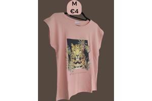 Glo-story t-shirt roze tijger M