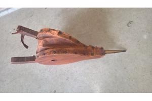 Antieke open haard blaasbalg