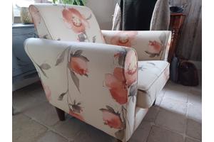 Fauteuils , 2 st,  kleurrijk, met bloemen