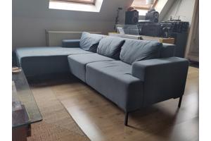 Hoekbank blauw, MADE Oskar