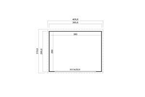 Blokhut Pernilla 385x295 Onbehandeld vuren