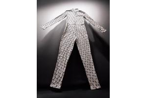 White icy - stretchy - Jumpsuit - cream - korte col L/40