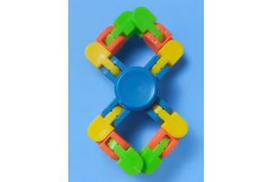 Flexibele Fidget Spinner blauw meerkleurig