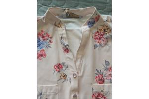 Metrofive bloemen tuniek shirt lichtroze S/36