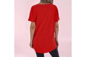 Glo-story t-shirt 1995 rood glamour glitter one size