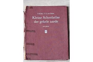 Verzameling oude schoolboeken/ Bosatlas /