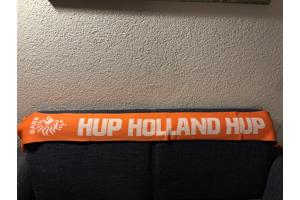 Oranje KNVB Croky acryl sjaal met franjes NIEUW