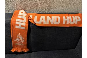 Oranje KNVB Croky acryl sjaal met franjes NIEUW