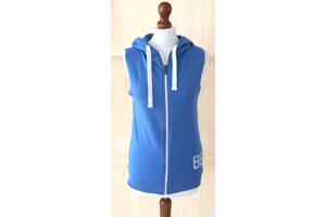 Mouwloos sweatvest blauw, maat XS, S, M, L of XL (nieuw)