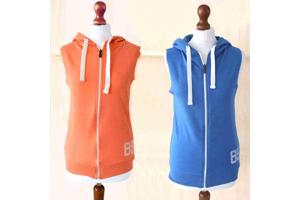 Mouwloos sweatvest blauw, maat XS, S, M, L of XL (nieuw)