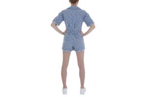 White Icy spijker playsuit maantjes blauw M/38