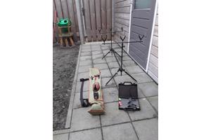 Aluminlum Rod Pod  hengel steun is in goede staat