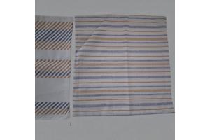 Set van 4 kussenhoezen gestreept blauw bruin 45x45cm