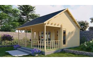 Blokhut - Tuinhuis Olaug | 44 mm | vuren onbehandeld