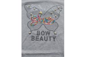 Seagull longsleeve t-shirt grijs vlinder glitter 170/176