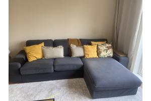 Ikea bank met chaise lounge grijs