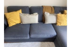 Ikea bank met chaise lounge grijs