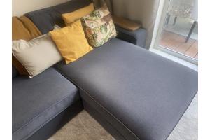 Ikea bank met chaise lounge grijs