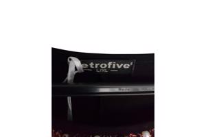 Glitter jurk rood zwart met parels L/XL