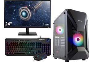 AMD Ryzen 5 RGB 6-Core Budget Game PC SET COMPLEET