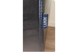 Lamm Polo designfauteuil in zwart leder