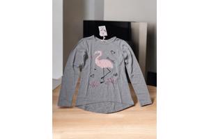 Seagull longsleeve t-shirt grijs flamingo we run 158/164