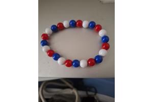 Rood wit blauw armband