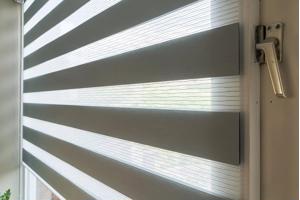 Duo Rolgordijn, kleur grijs/transparant