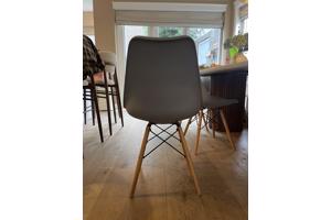 set van 4 eetkamerstoelen, grijs